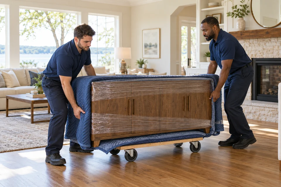 Flint movers providing furniture moving.